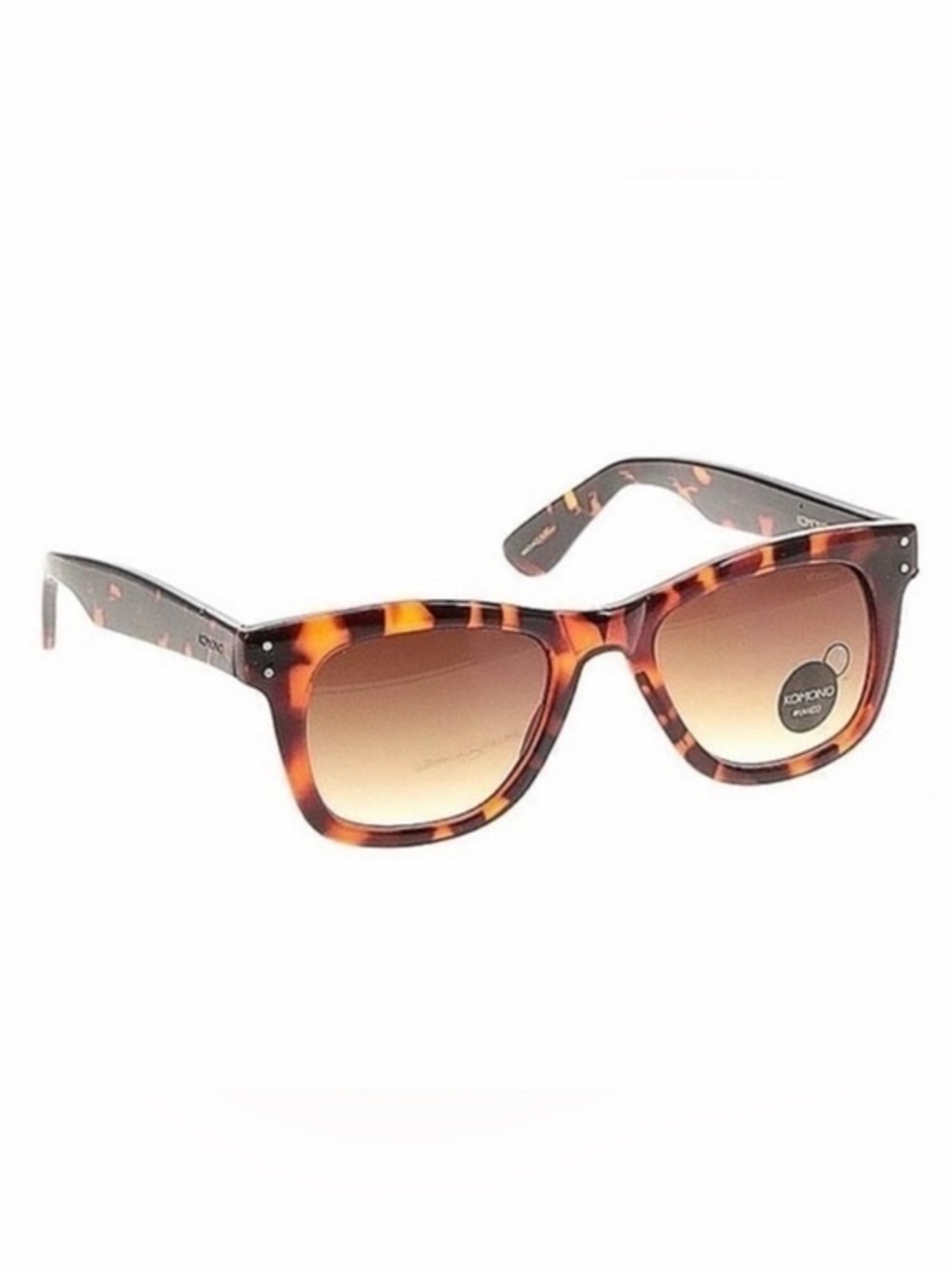 Komono Tortoise Shell Sunglasses wayfarer style brown orange NEW